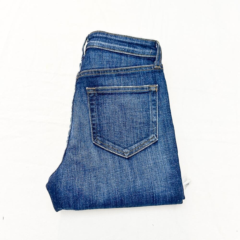L'Agence High Line Skinny High Rise Cupertino Raw Hem Denim Jeans Size 24